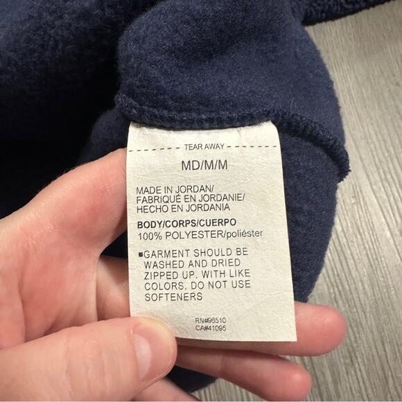 Under Armour Navy Blue Half Zip Long Sleeve Pullover Fleece Jacket Size M - Picture 6 of 8